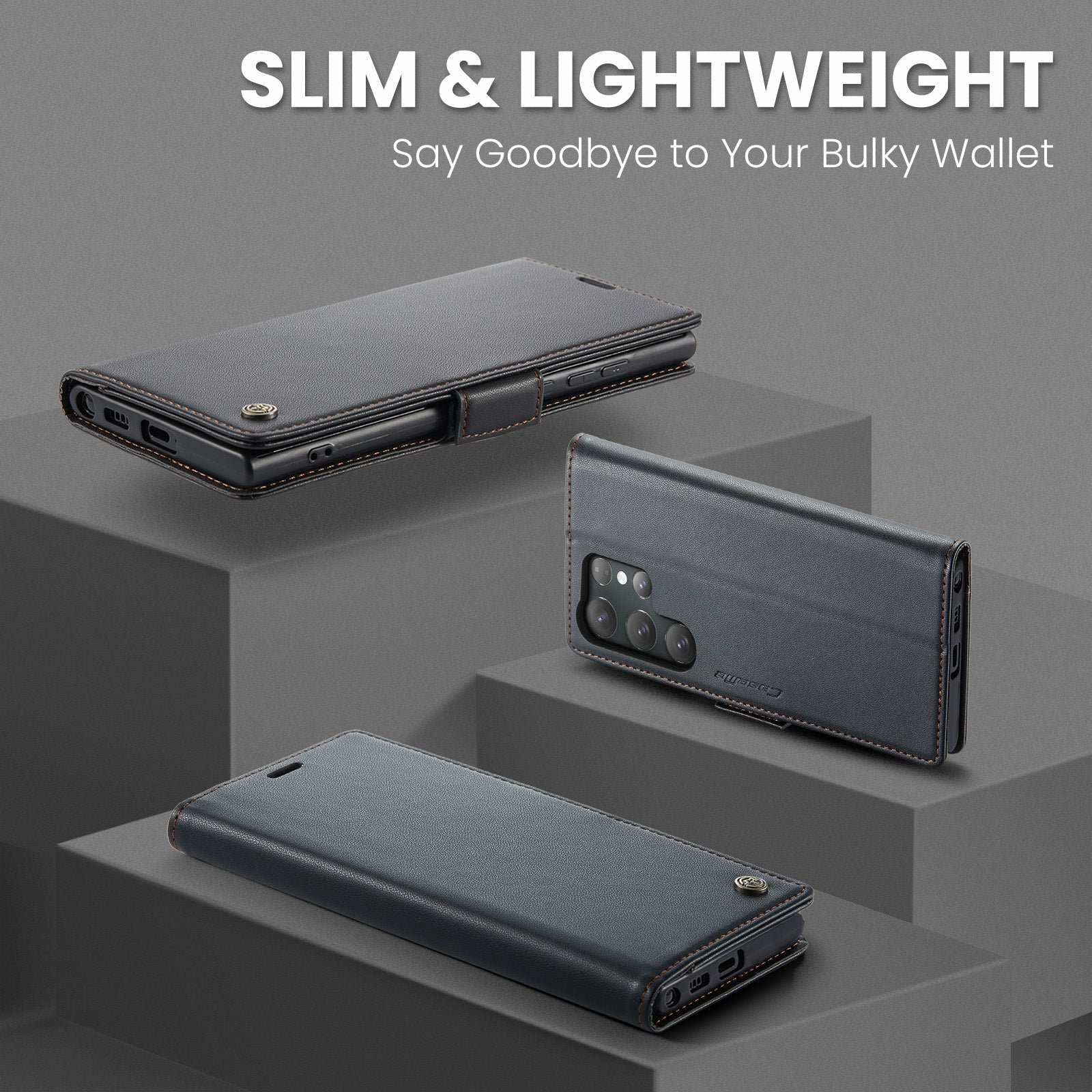 Galaxy S25 Ultra Pu Wallet Case [Black]
