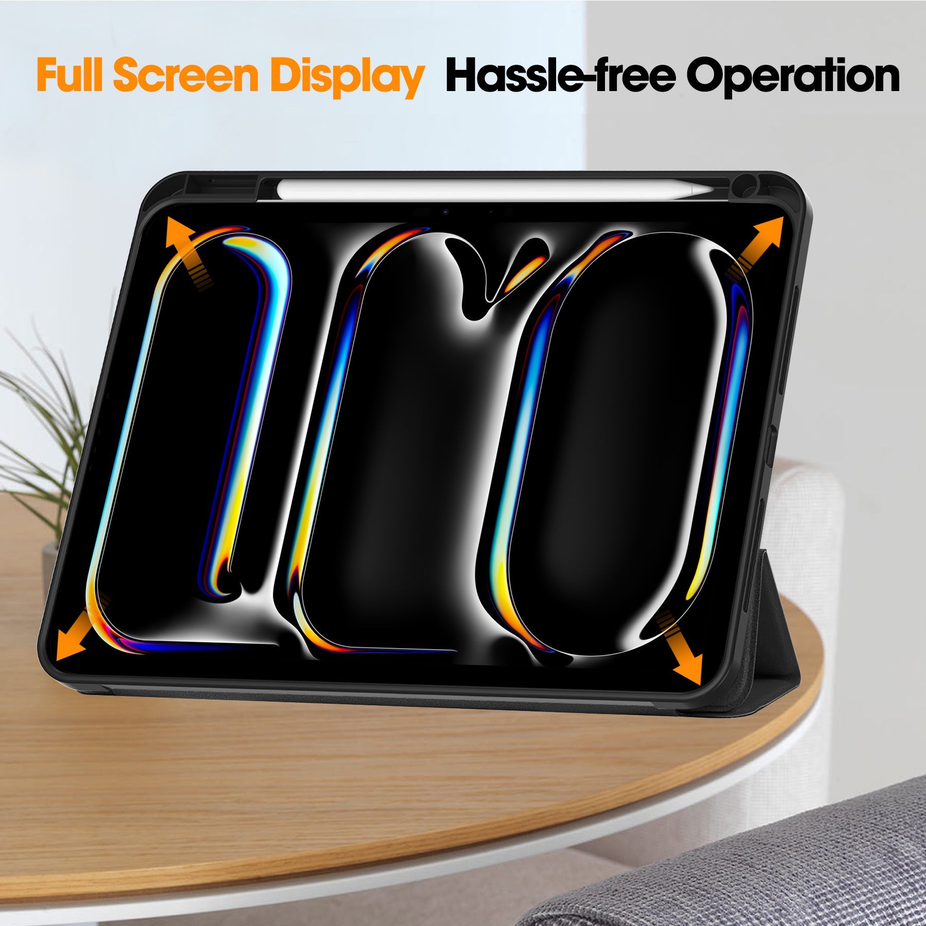 Ipad Pro 11" (M4 2024, M5 2025) Pen Holder Case [Black]