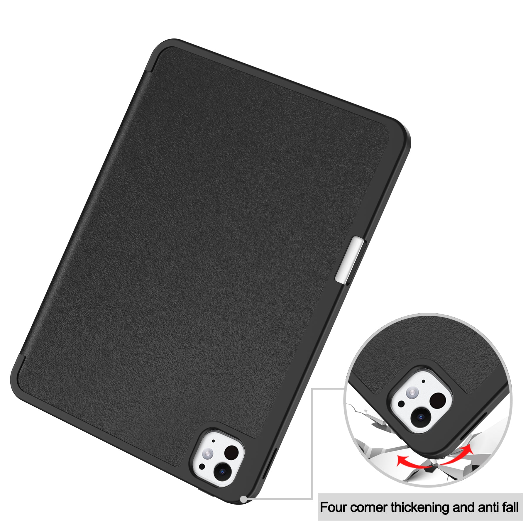 Ipad Pro 11" (M4 2024, M5 2025) Pen Holder Case [Black]