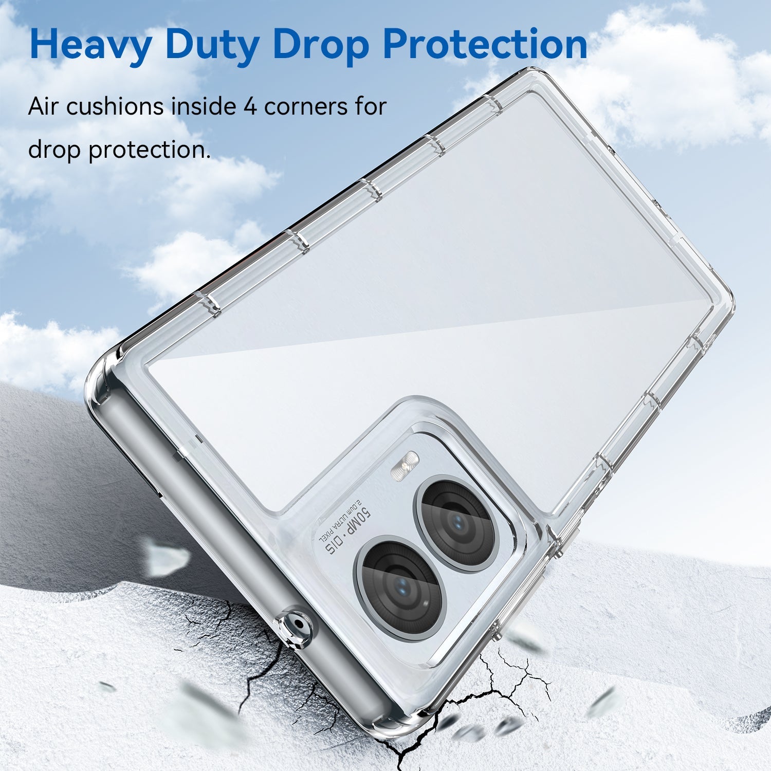 Moto Edge 50 Fusion Soft Gel Bumper Case [Clear]
