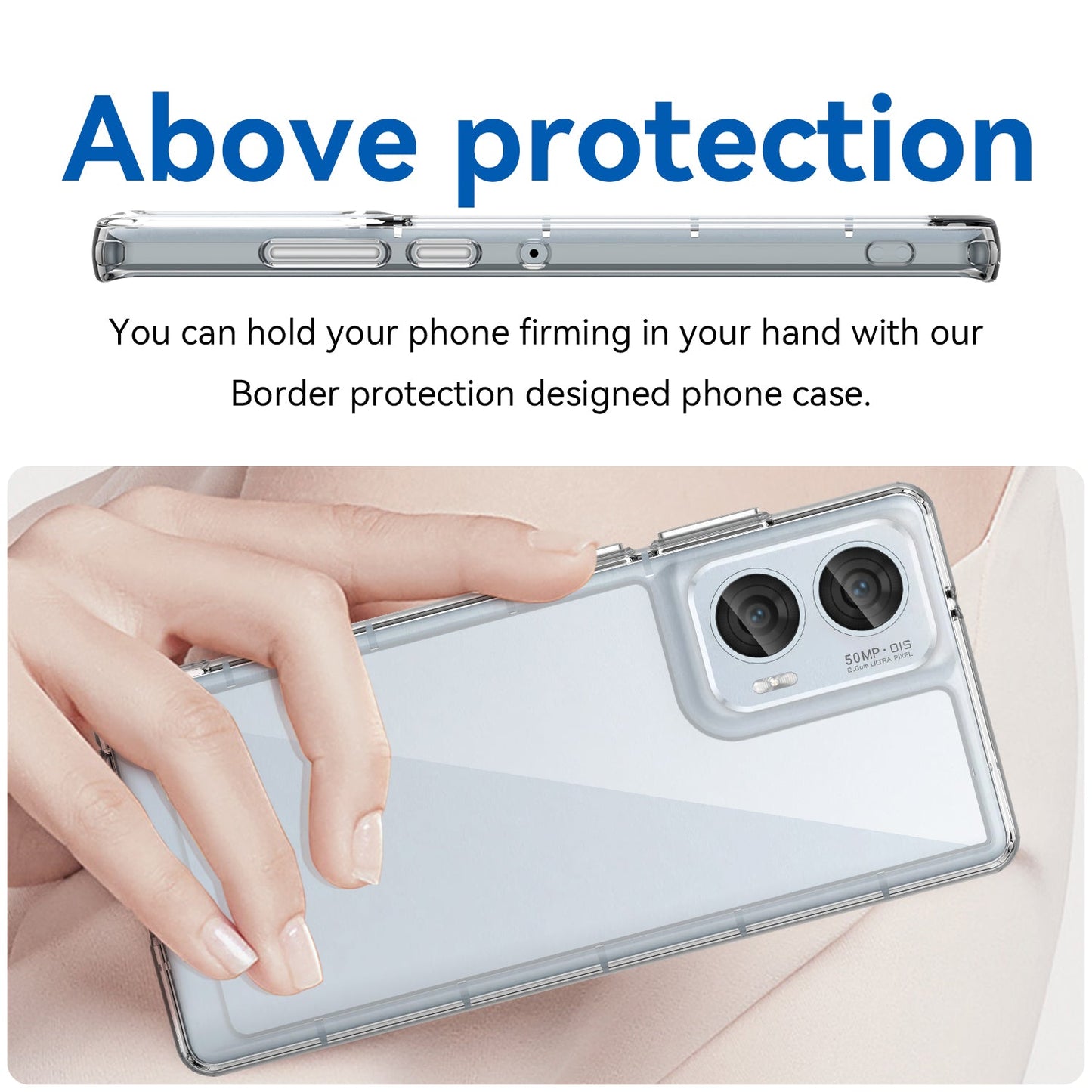 Moto Edge 50 Fusion Soft Gel Bumper Case [Clear]