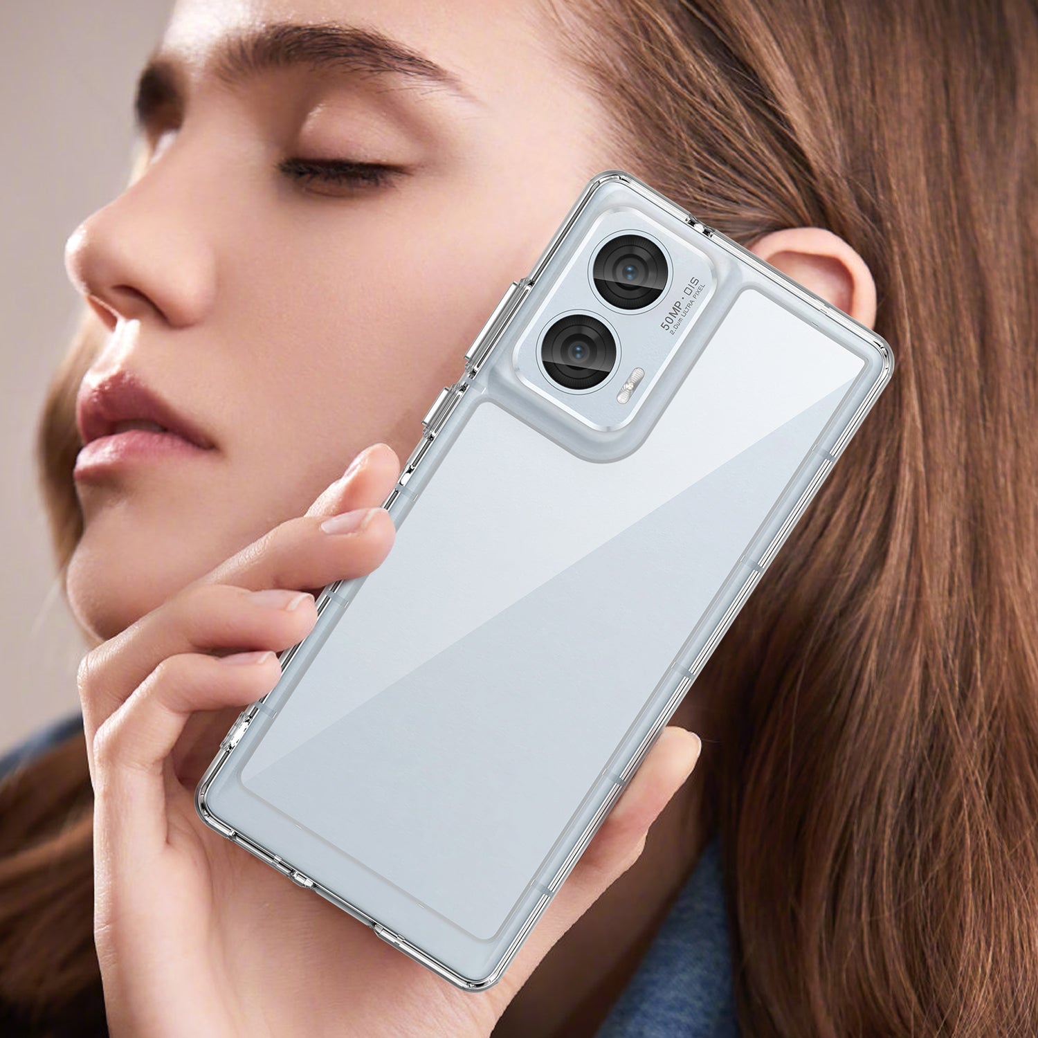 Moto Edge 50 Fusion Soft Gel Bumper Case [Clear]