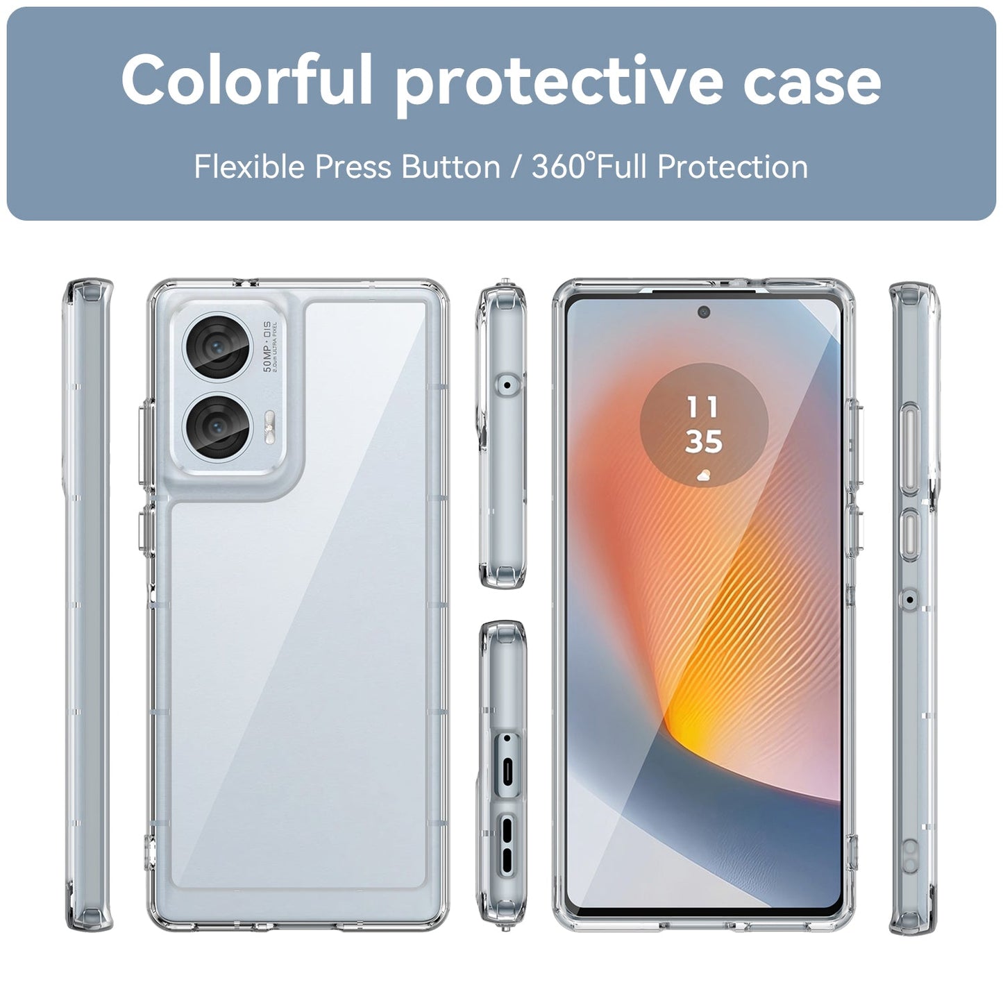 Moto Edge 50 Fusion Soft Gel Bumper Case [Clear]