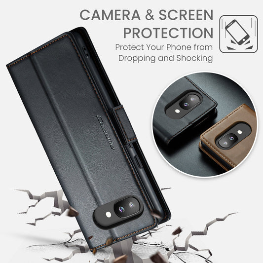 Google Pixel 9A Pu Wallet Case [Black]