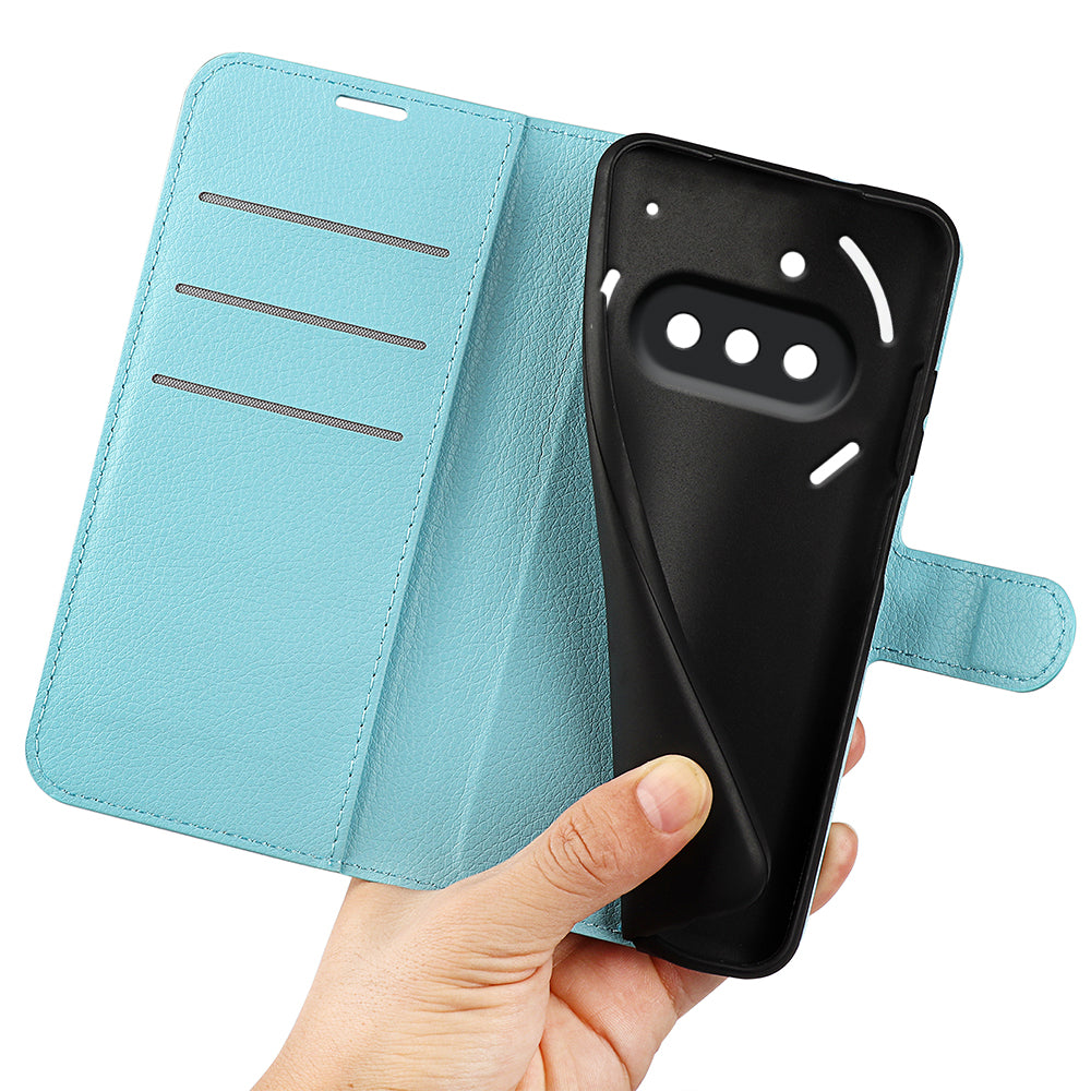 Nothing Phone (3A) Pu Wallet Case [ Light Blue ]