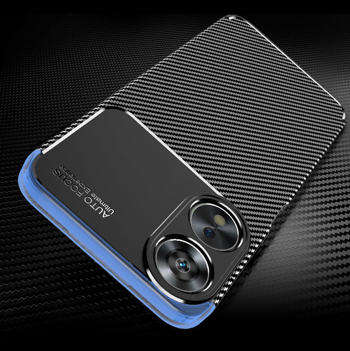OPPO A78 5G Carbon Fibre Case Black