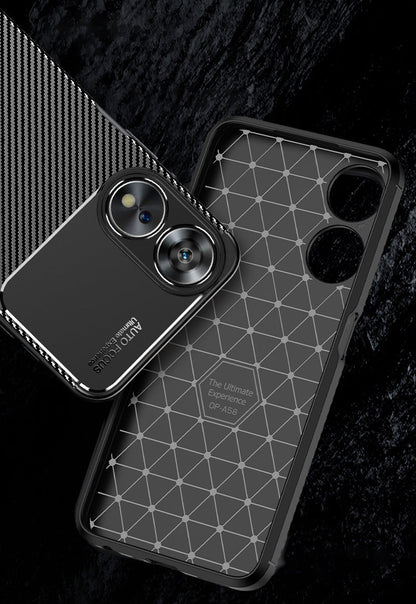 OPPO A78 5G Carbon Fibre Case Black