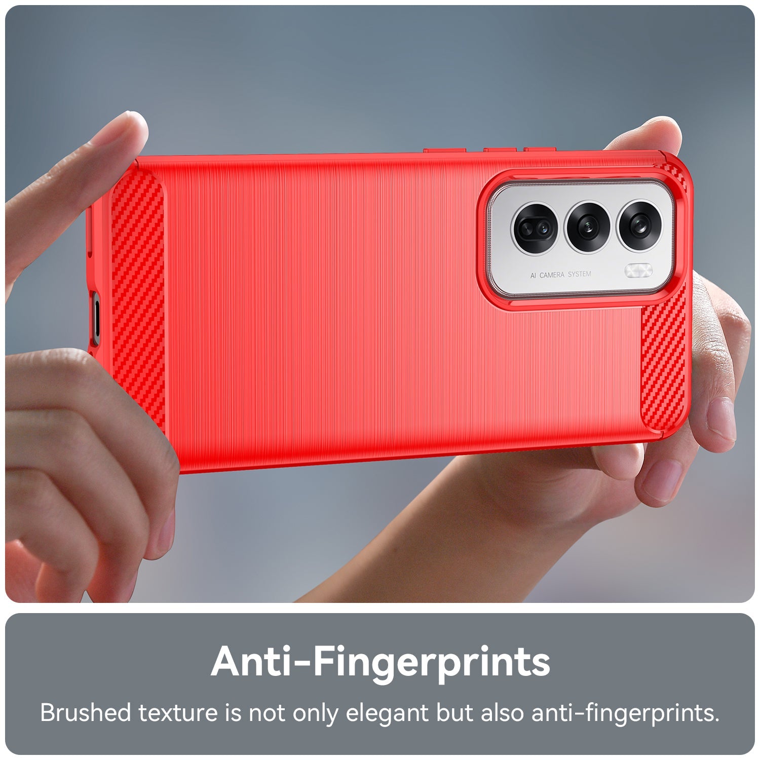 Oppo Reno 12 Carbon Fibre Case [Red]