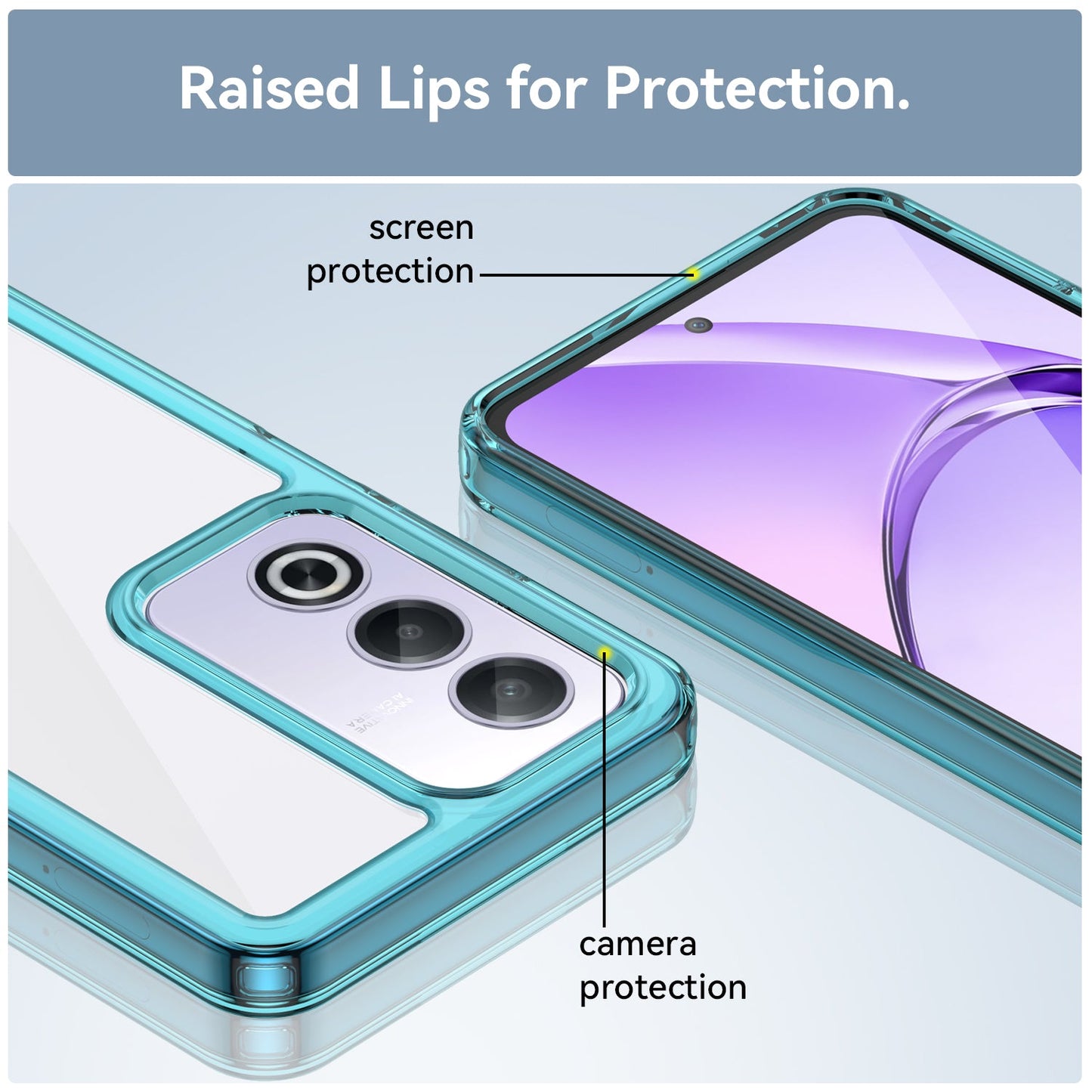 Oppo A80 5G Soft Gel Bumper Case [Clear Blue]