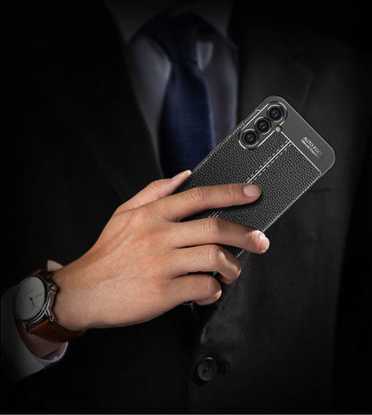 Samsung Galaxy A34 5G Leather Texture Case Navy