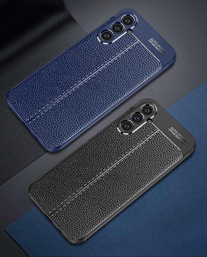 Samsung Galaxy A34 5G Leather Texture Case Navy