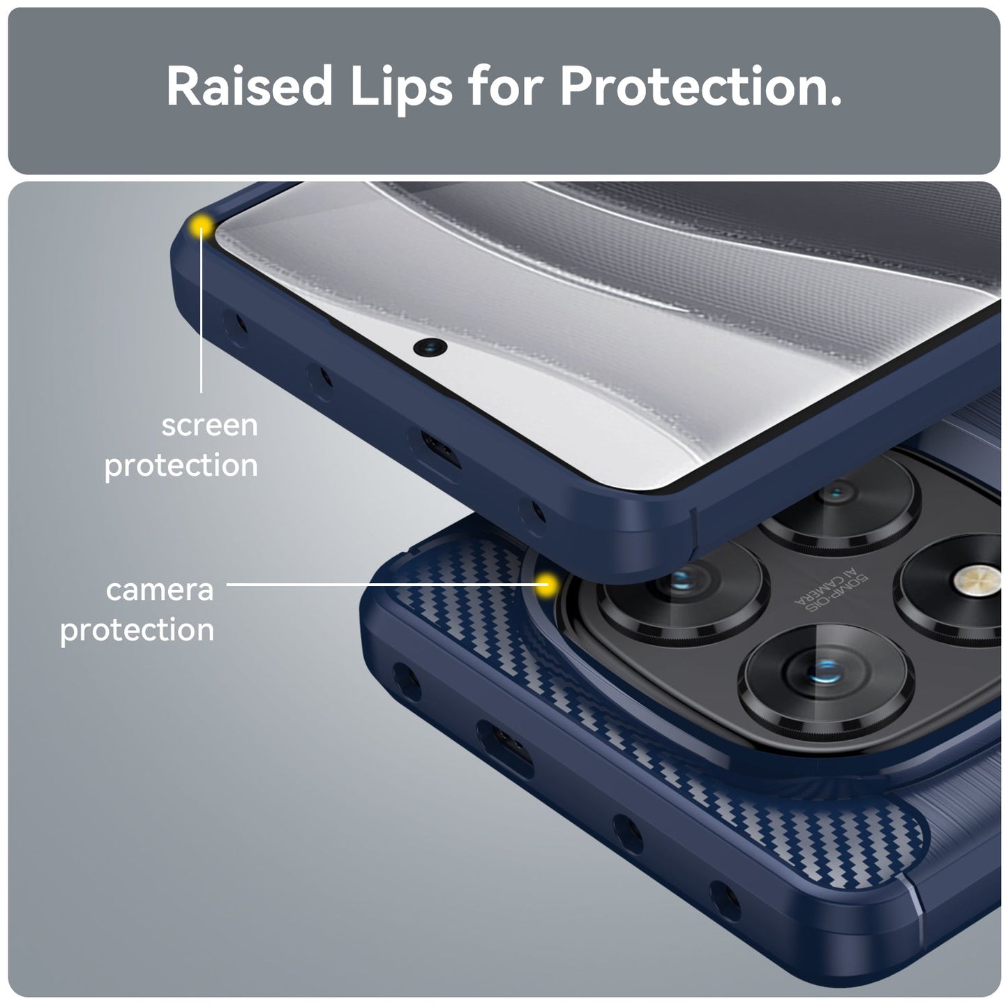 Xiaomi Redmi Note 14 Pro 5G Carbon Fibre Case [Navy]