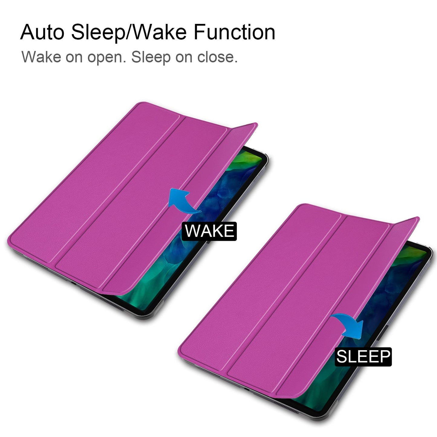 Ipad Pro 11 2020 (2nd Gen) Tri-fold Pu Case [Purple]