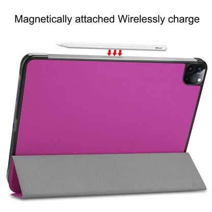 Ipad Pro 11 2020 (2nd Gen) Tri-fold Pu Case [Purple]