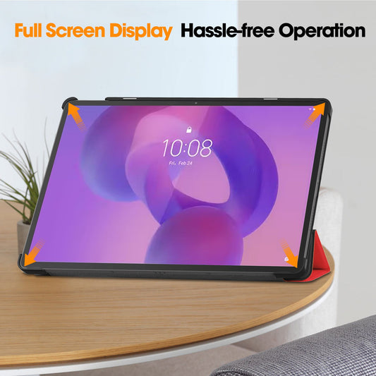 Lenovo Idea Tab Pro 12.7" Tb373 Tri-fold Pu Case [Red]