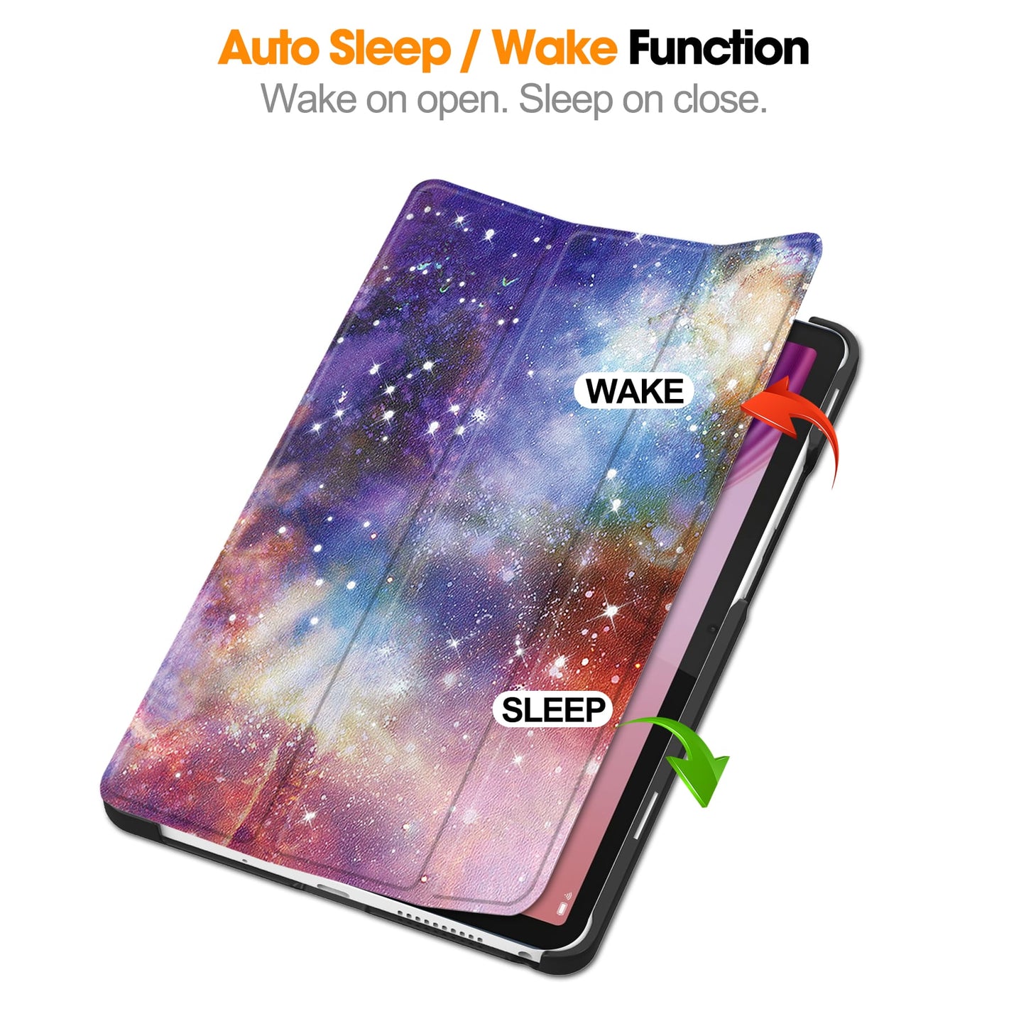 Lenovo Tab One 8.7" Designer Tri-fold Case [Galaxy]