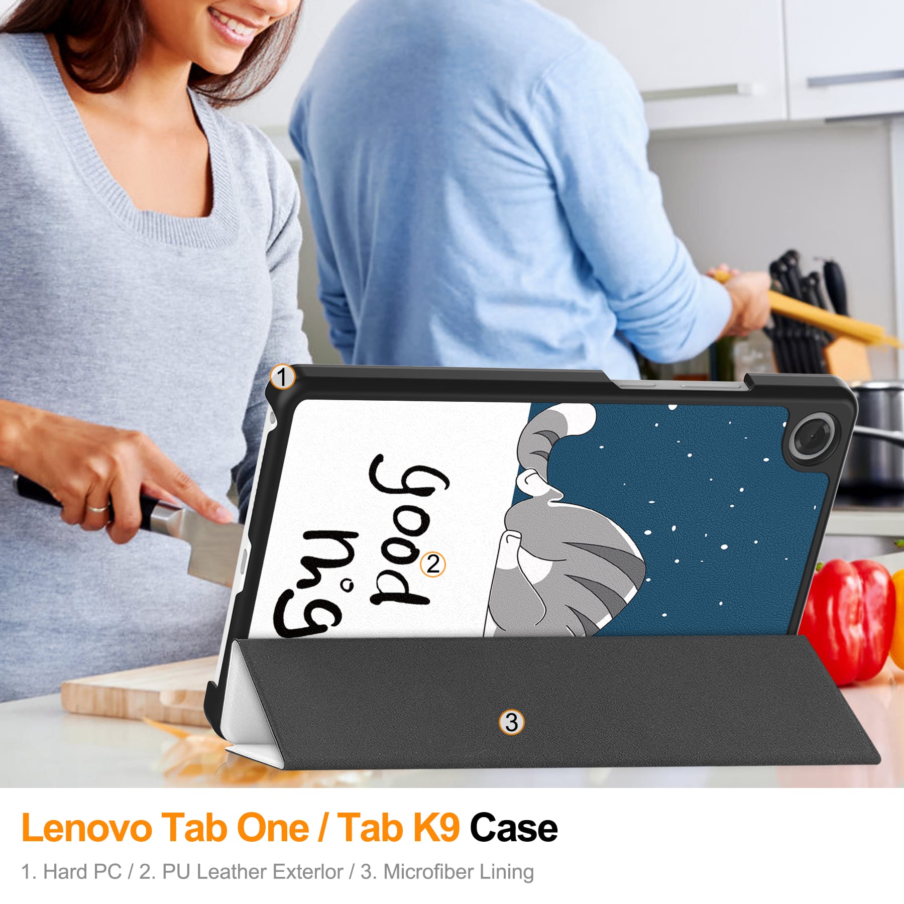 Lenovo Tab One 8.7" Designer Tri-fold Case [Graffiti]