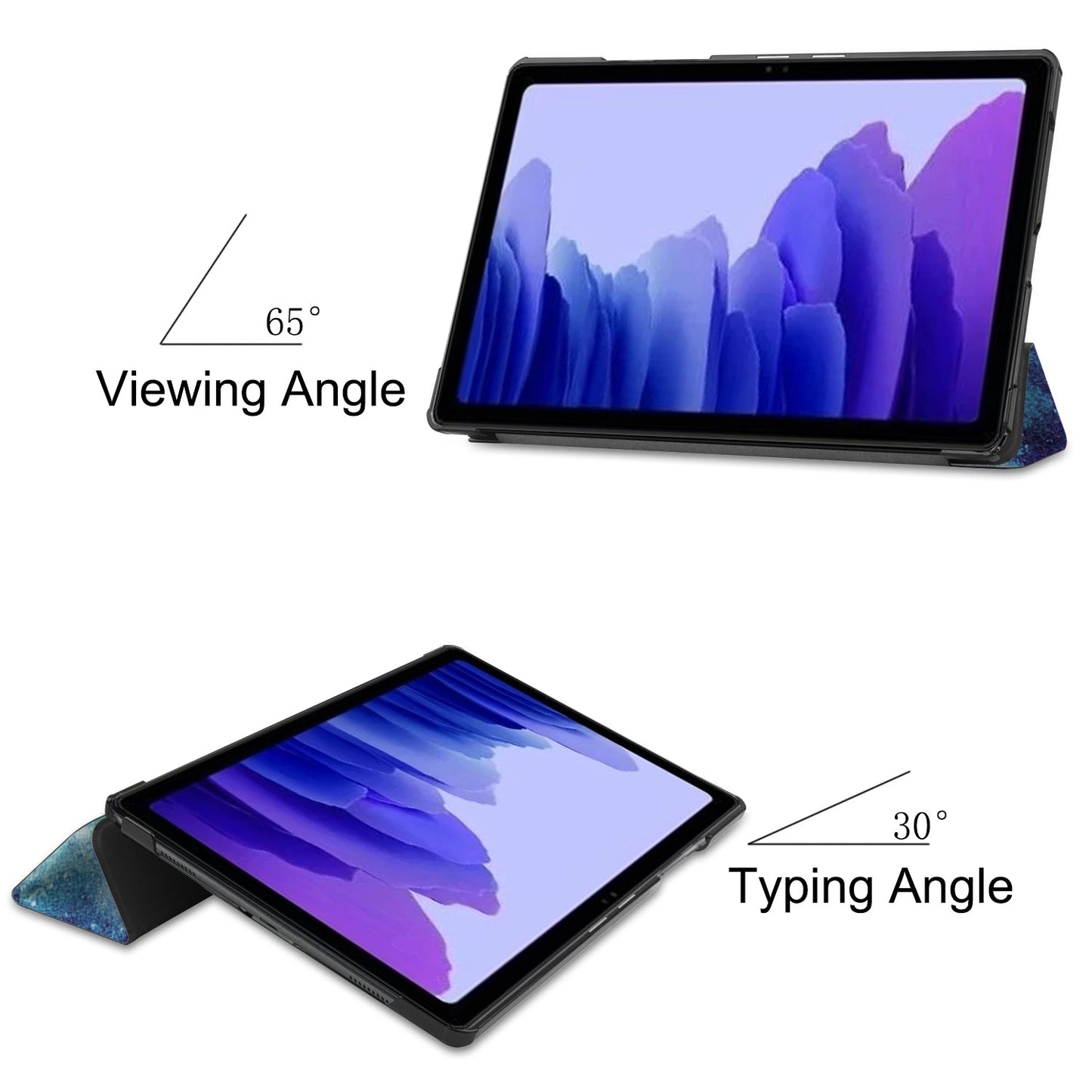 Galaxy Tab A7 10.4 T500 Designer Tri-fold Case [Galaxy]