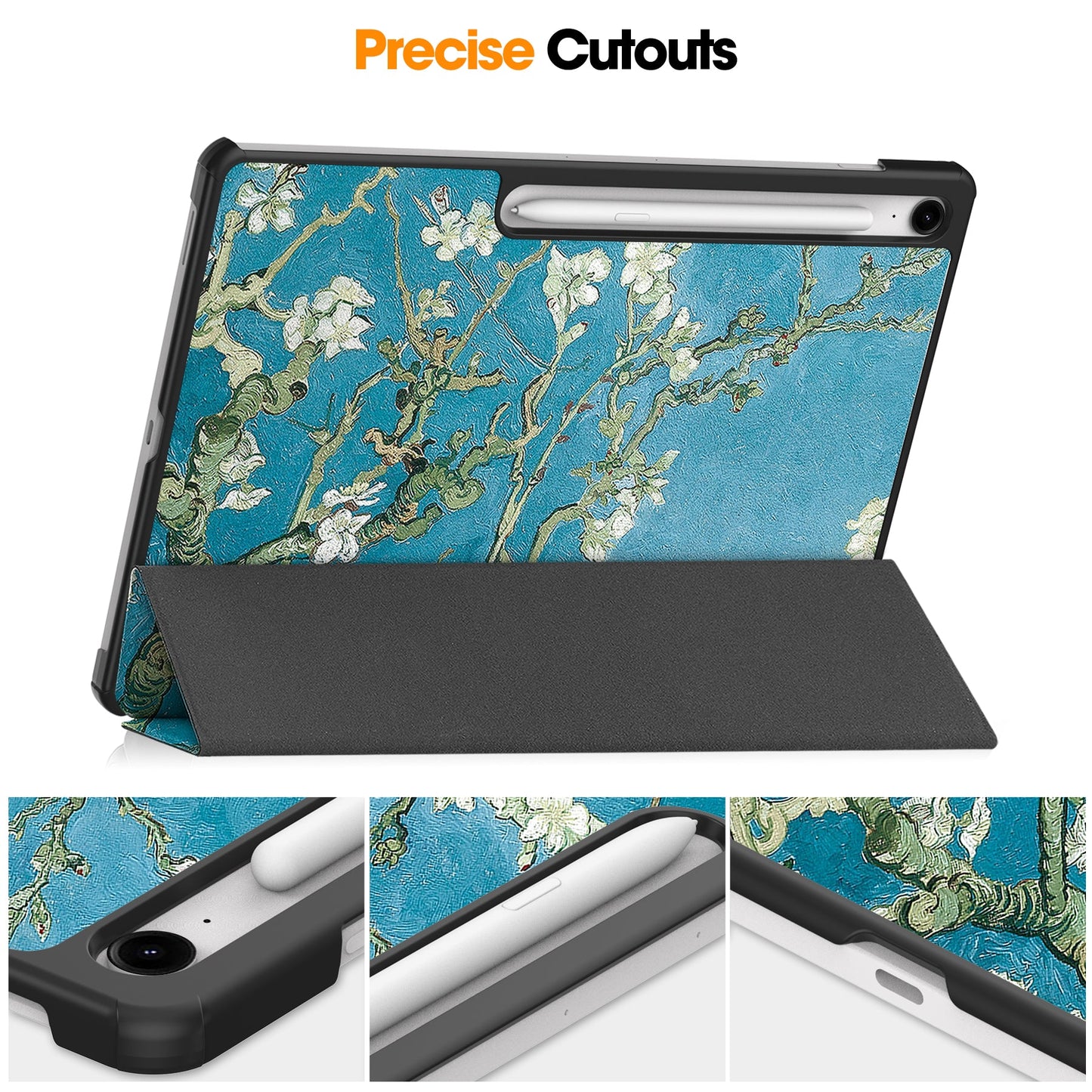 Galaxy Tab S10fe Plus X620 Designer Tri-fold Case [Plum Tree]