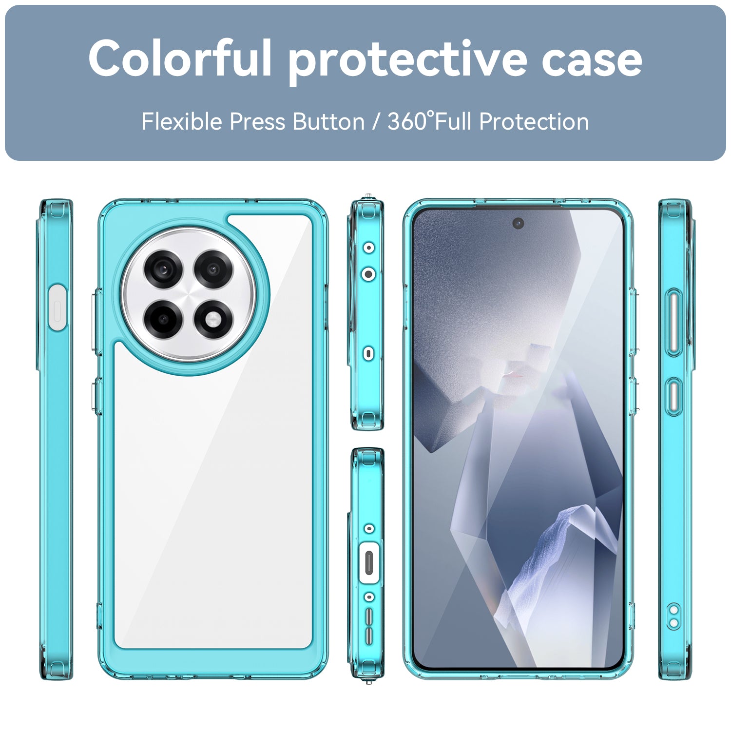 Oneplus 13R 5G Soft Gel Case [Clear Blue]
