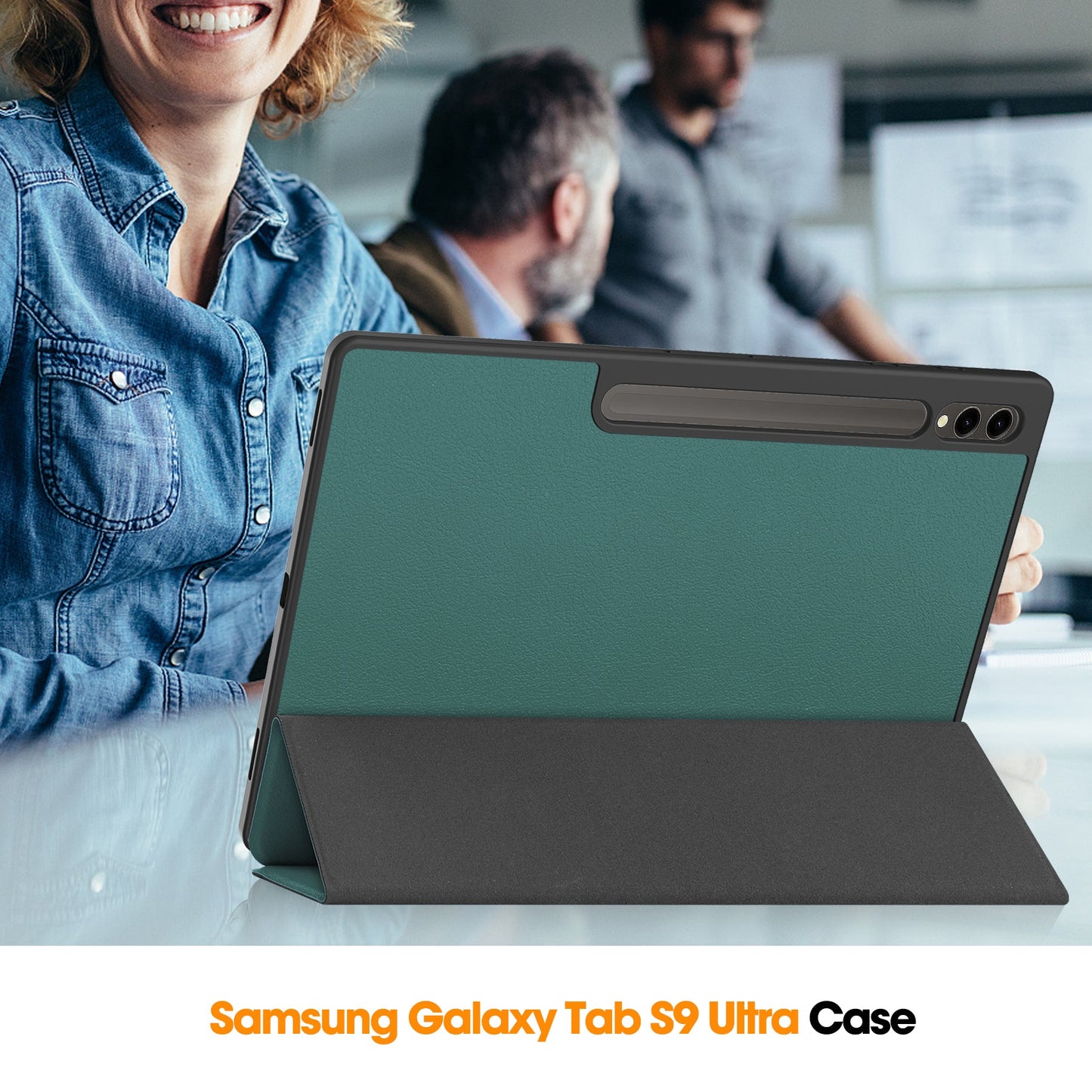 Galaxy Tab S10 Ultra X920 Tri-fold Pu Case [Teal]