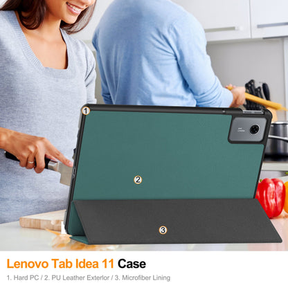 Lenovo Tab 11" 2025 Tb336 Tri-fold Pu Case [Teal]