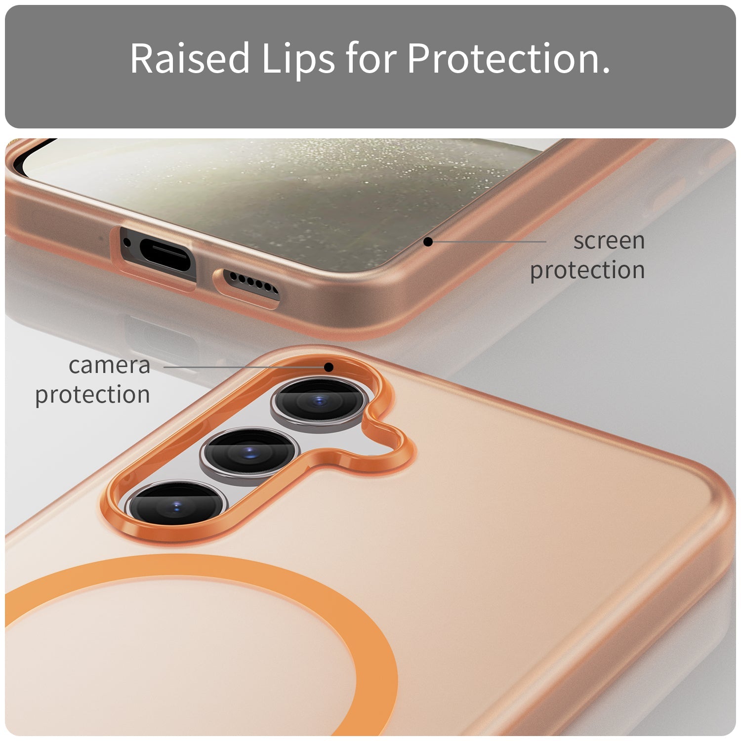 Galaxy S24 / S25 Magsafe Soft Matte Case [Orange]