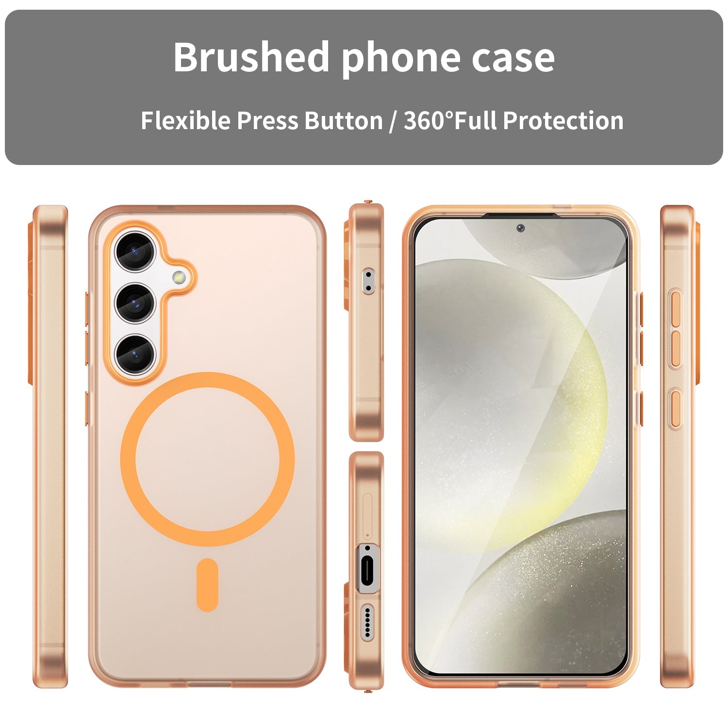 Galaxy S24 / S25 Magsafe Soft Matte Case [Orange]