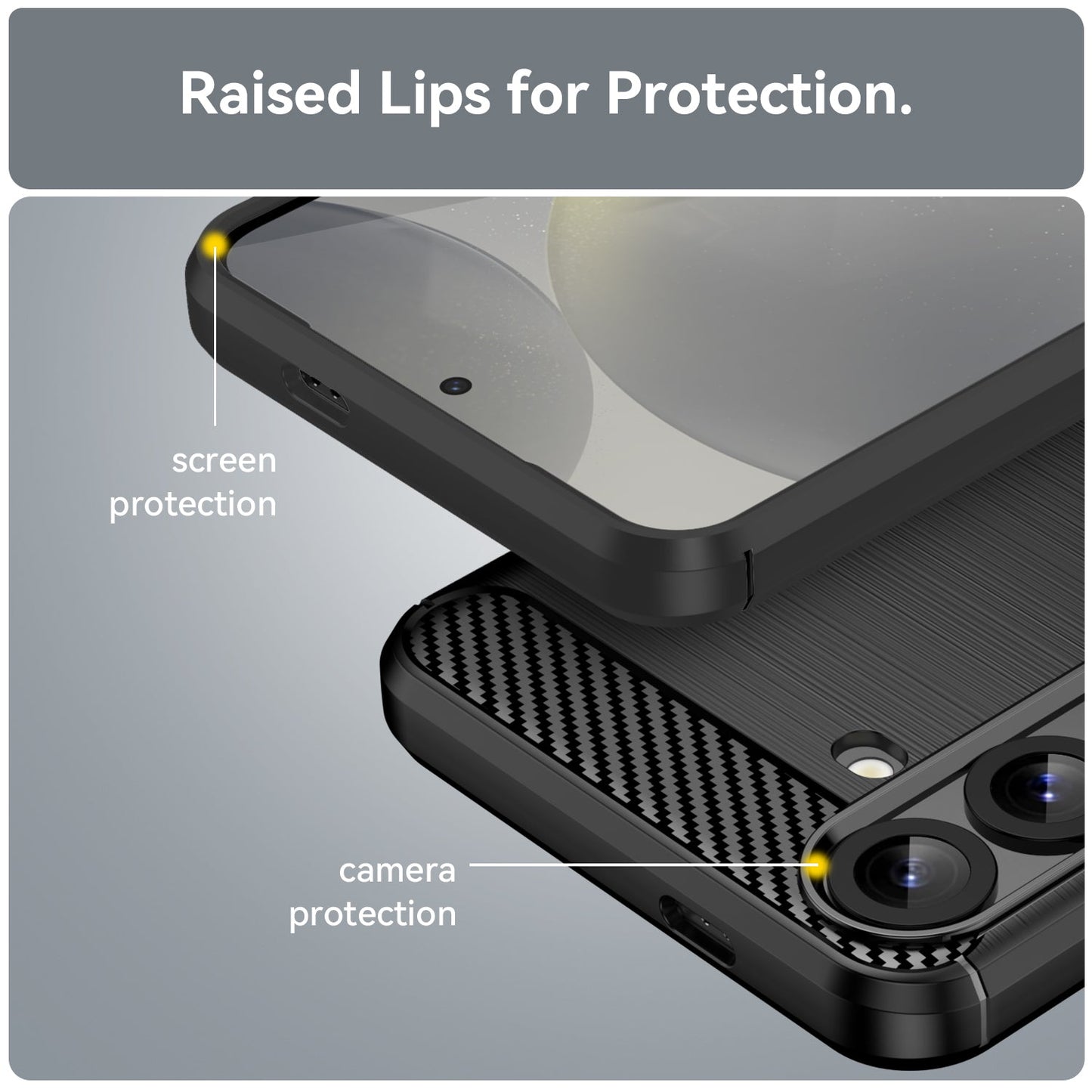 Galaxy S25 Plus Carbon Fibre Case [Black]
