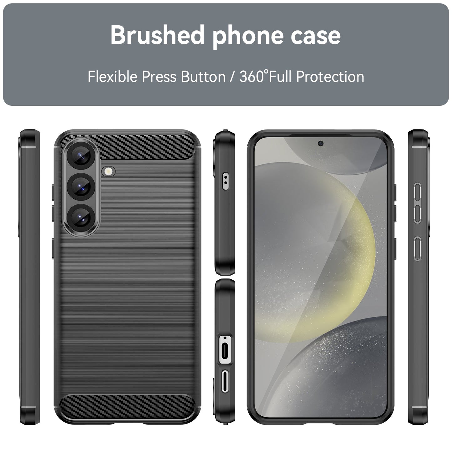 Galaxy S25 Plus Carbon Fibre Case [Black]