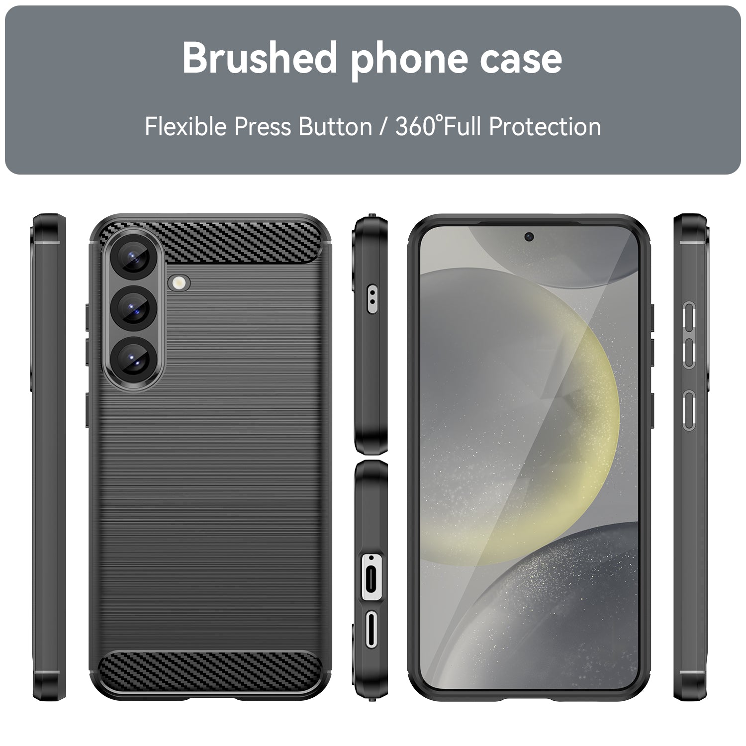 Galaxy S25 Plus Carbon Fibre Case [Black]