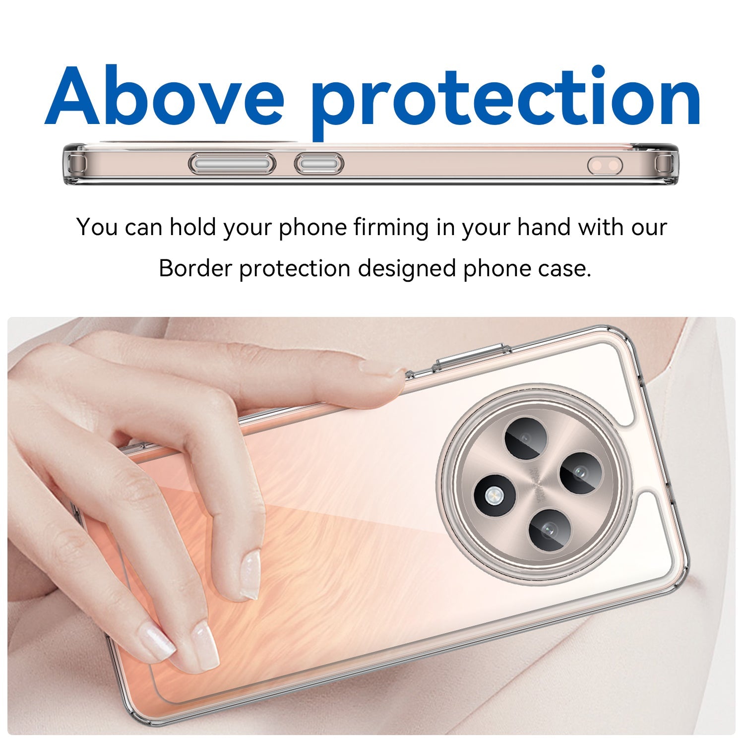 Oppo Reno 12F 5G Soft Gel Bumper Case [Clear]