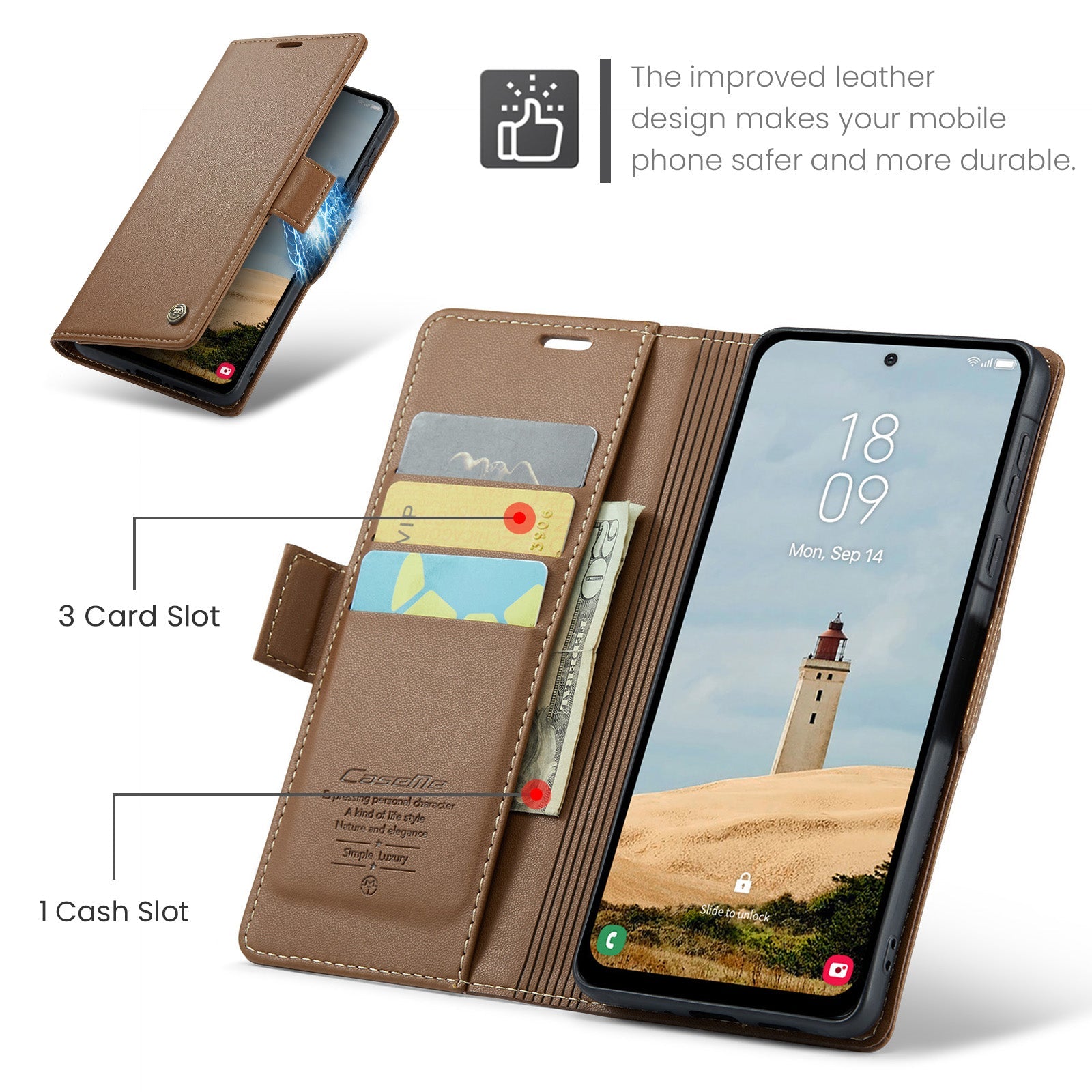 Galaxy A36 5G Pu Wallet Case [Brown]