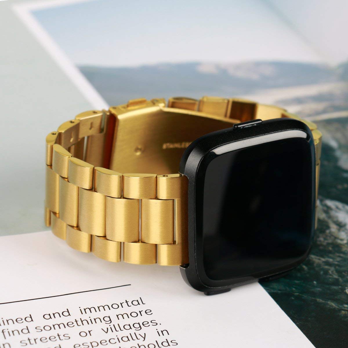 Fitbit Versa Stainless Steel Strap [Gold]