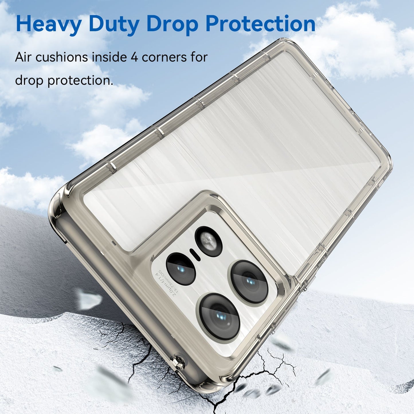 Moto Edge 50 Pro Soft Gel Bumper Case [Clear Grey]