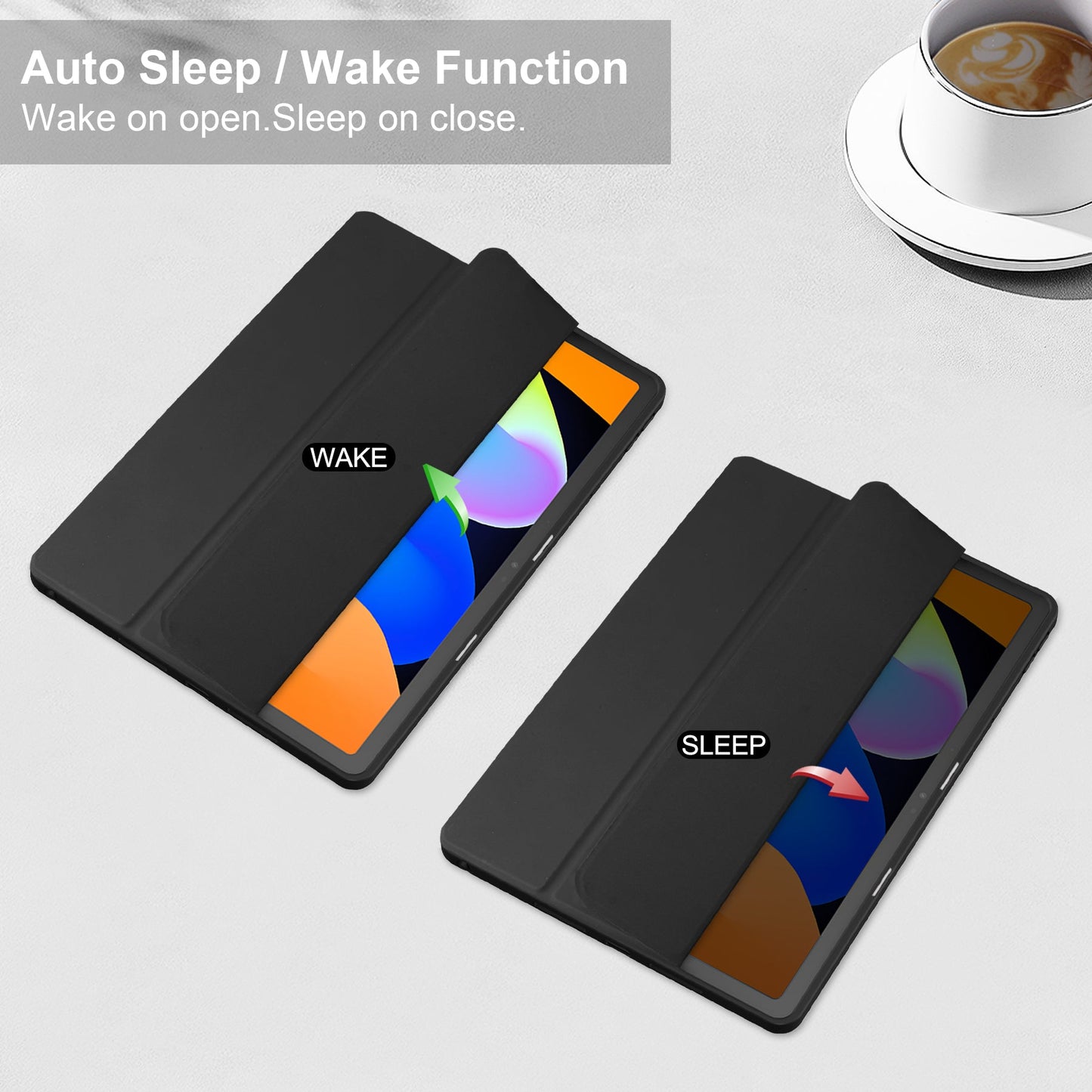 Lenova Tab 11" 2025 Tb336 Acrylic Tri-fold Case [Black]