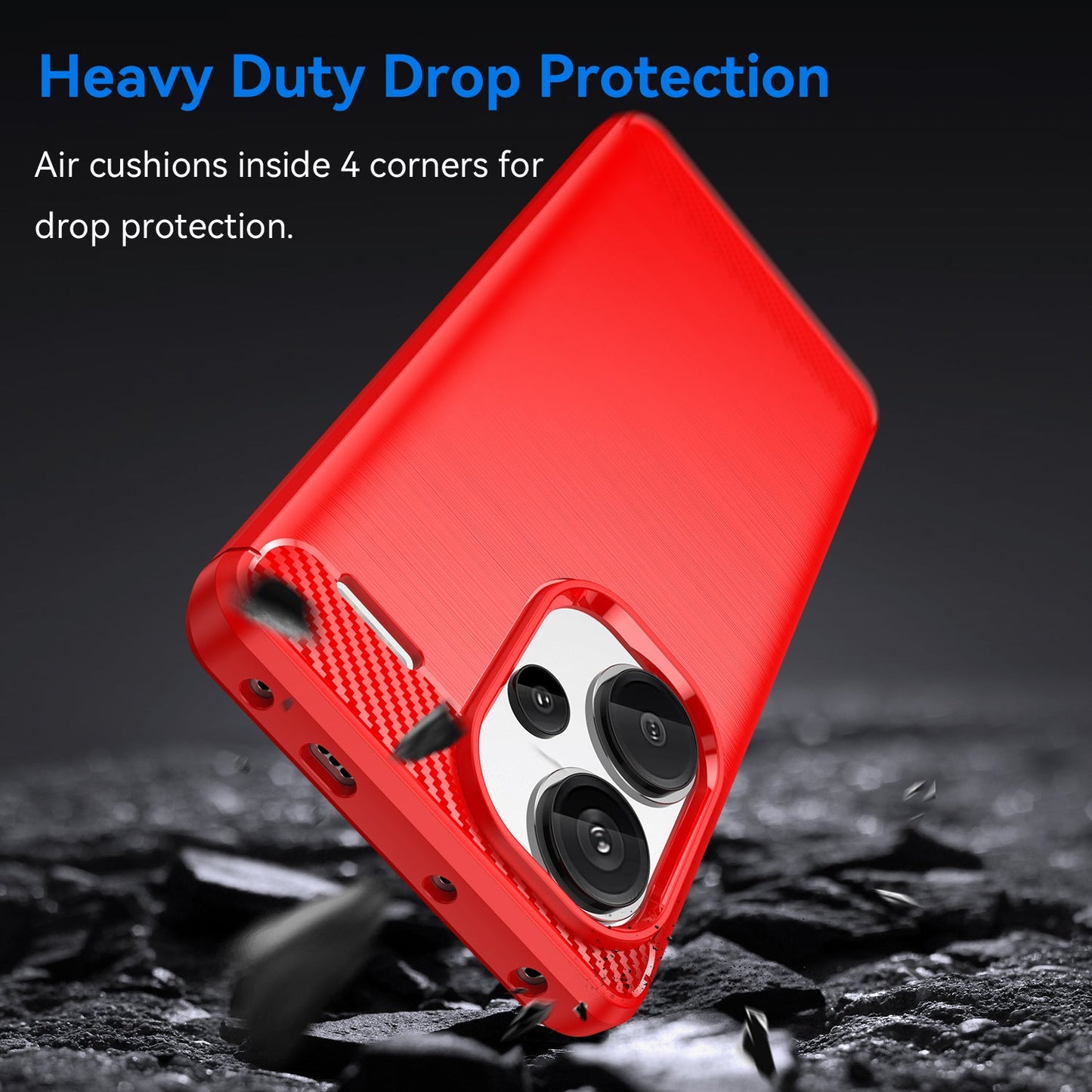 Xiaomi Redmi Note 13 Pro+ 5G Carbon Fibre Case [Red]