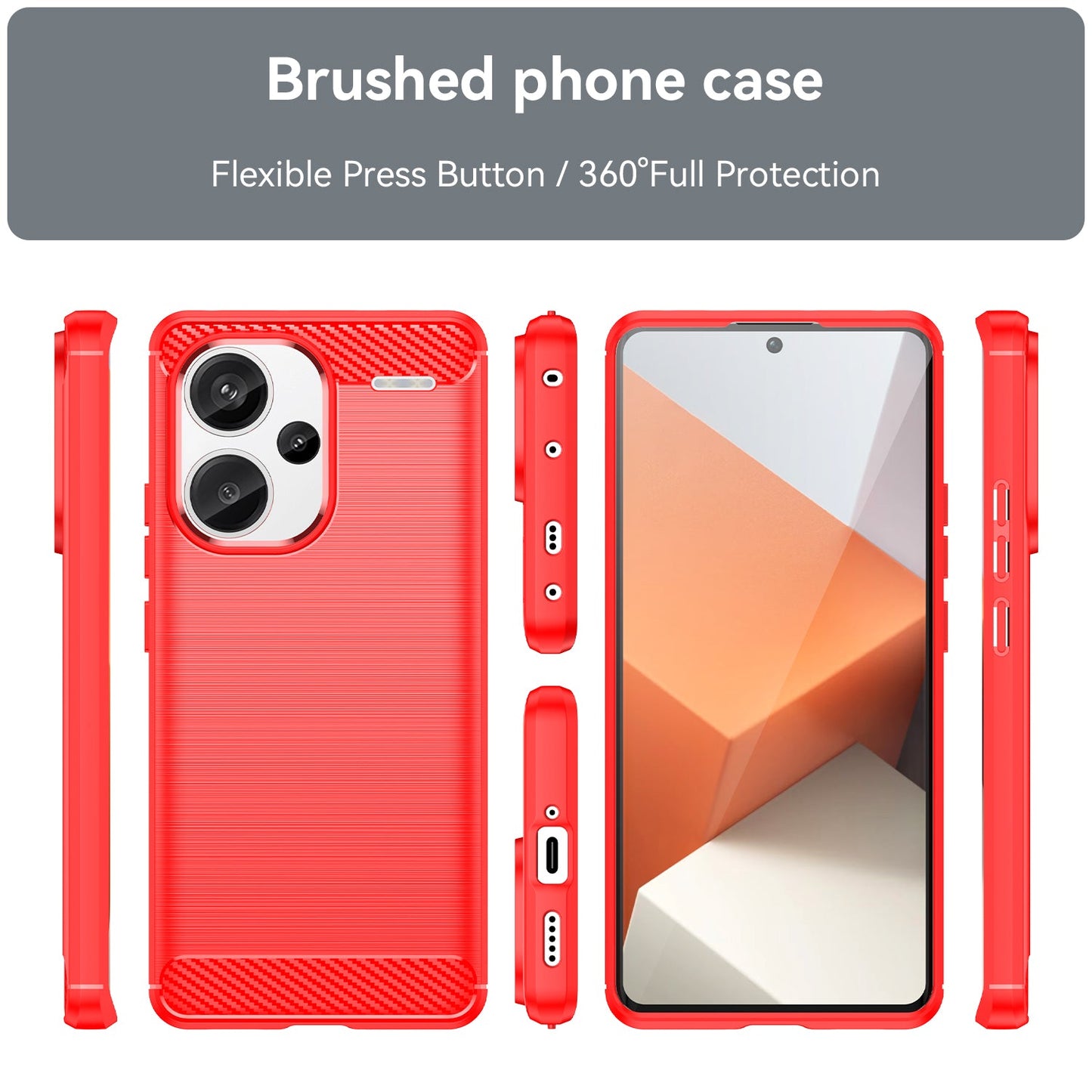 Xiaomi Redmi Note 13 Pro+ 5G Carbon Fibre Case [Red]