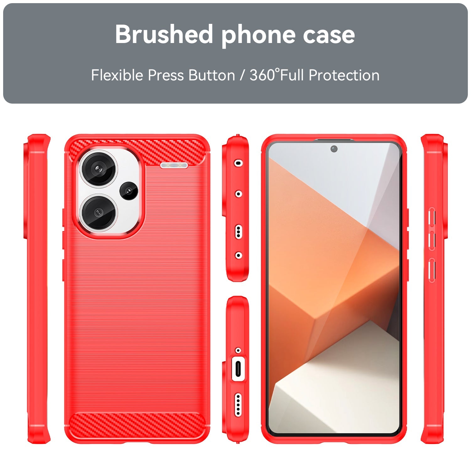 Xiaomi Redmi Note 13 Pro+ 5G Carbon Fibre Case [Red]