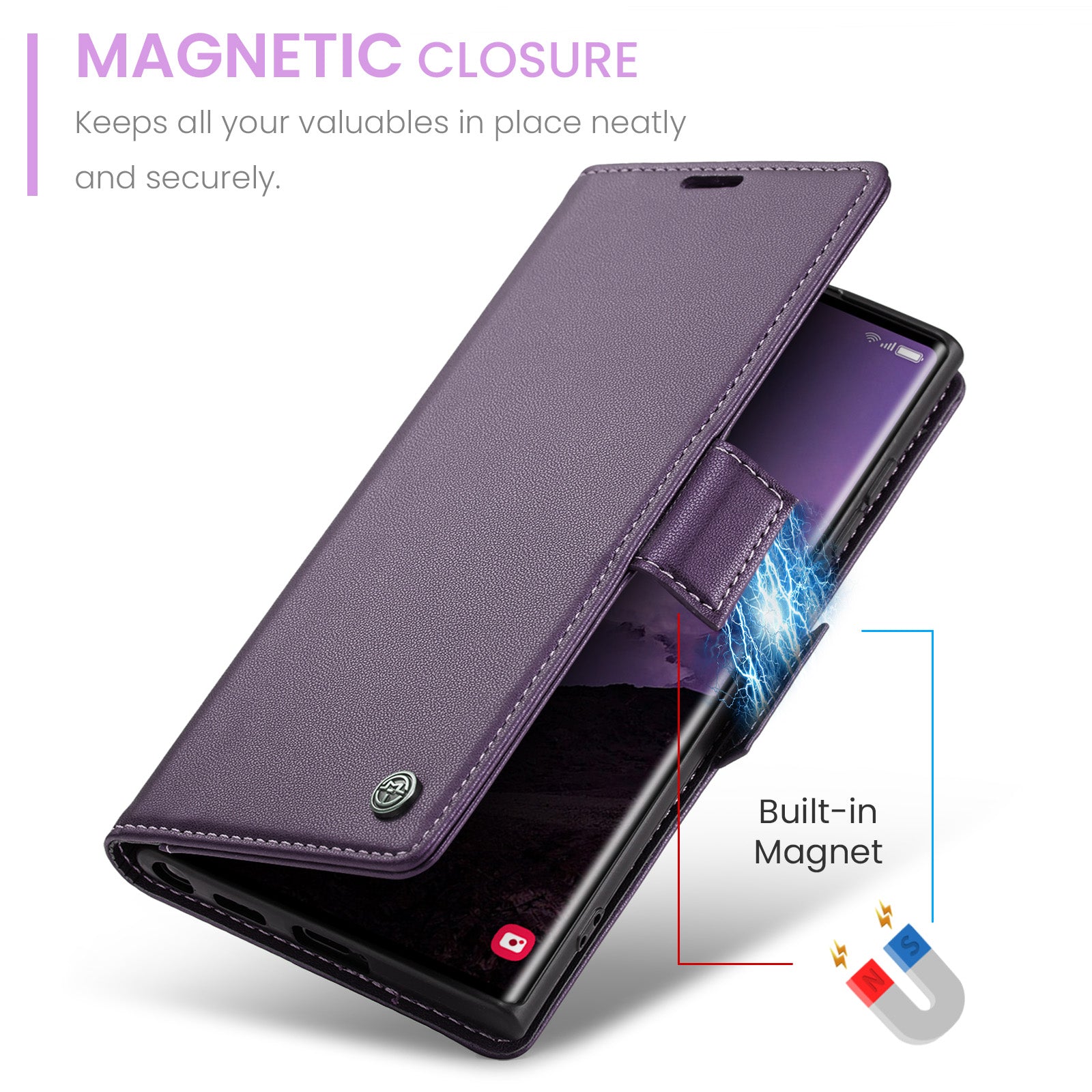 Galaxy S25 Ultra Pu Wallet Case [Purple]