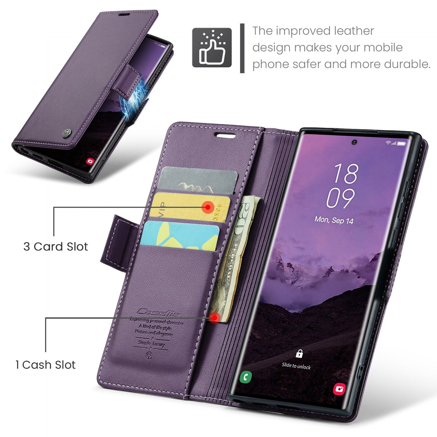 Galaxy S25 Ultra Pu Wallet Case [Purple]