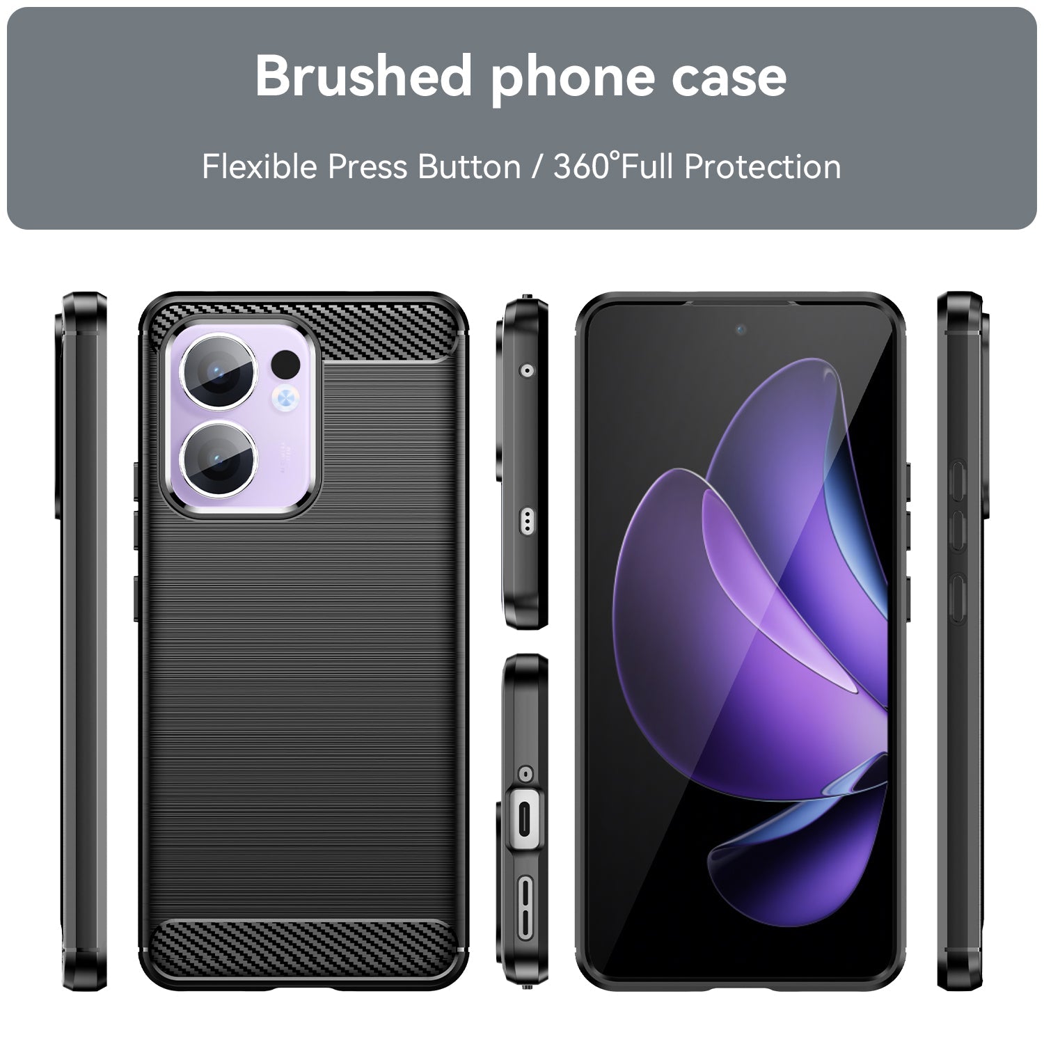 Oppo Reno 13 F 5G Carbon Fibre Case [Black]