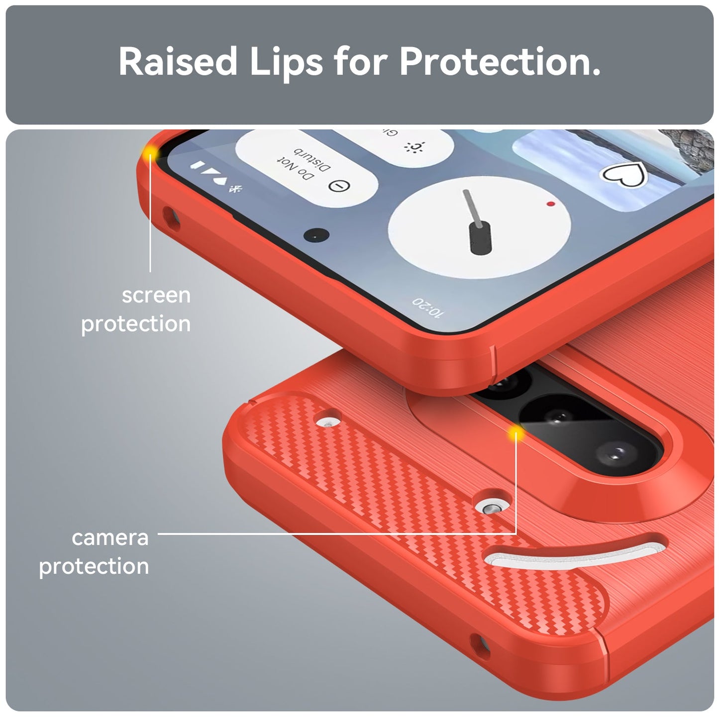 Nothing Phone (3A) Carbon Fibre Case [Red]