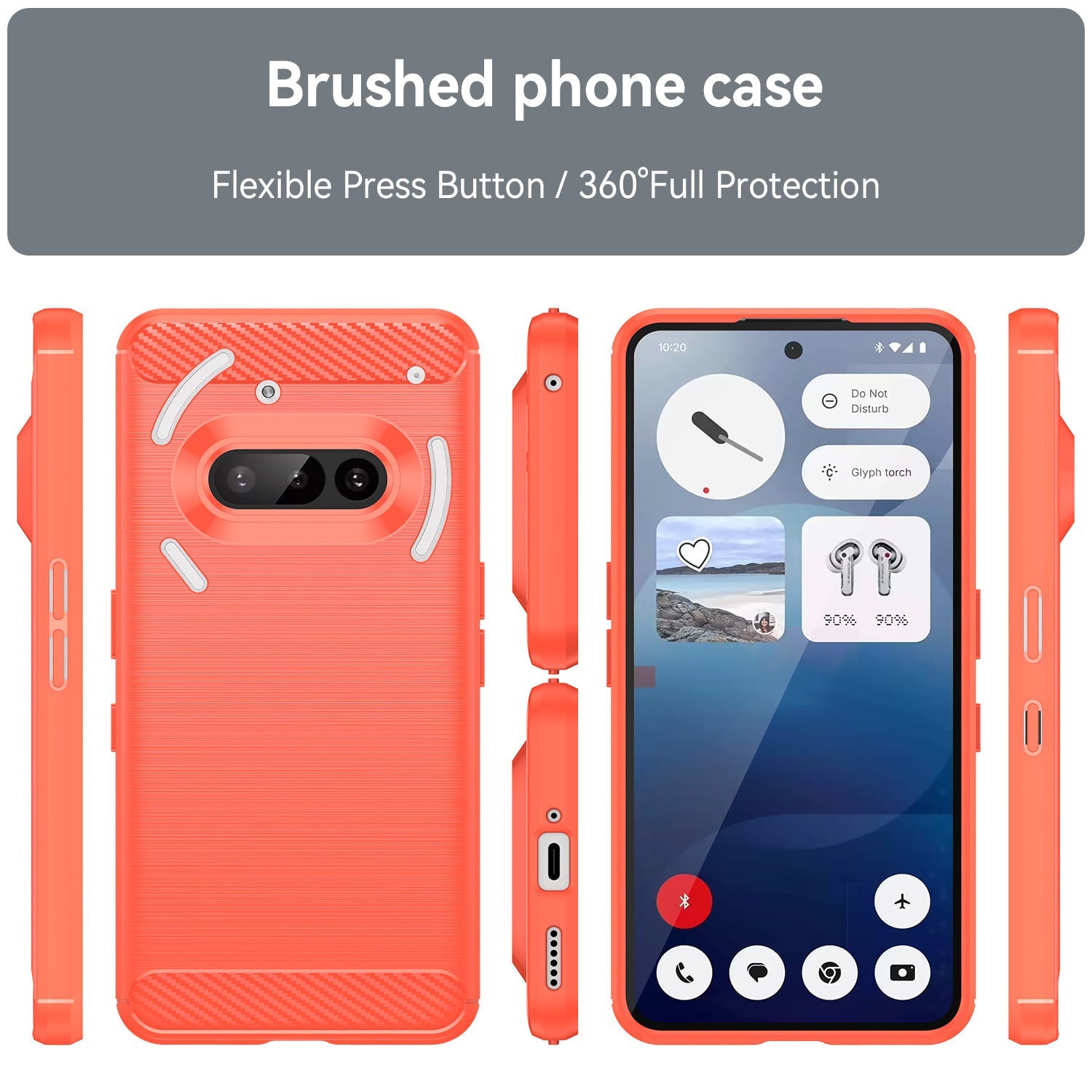 Nothing Phone (3A) Carbon Fibre Case [Red]