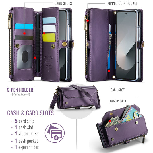 Samsung Galaxy Z Fold 6 Crossbody Wallet [Purple]