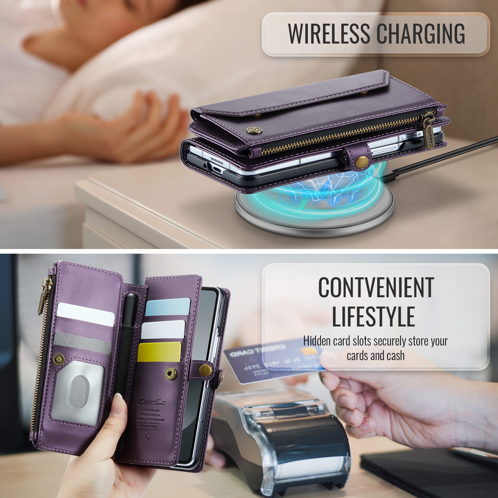 Samsung Galaxy Z Fold 6 Crossbody Wallet [Purple]