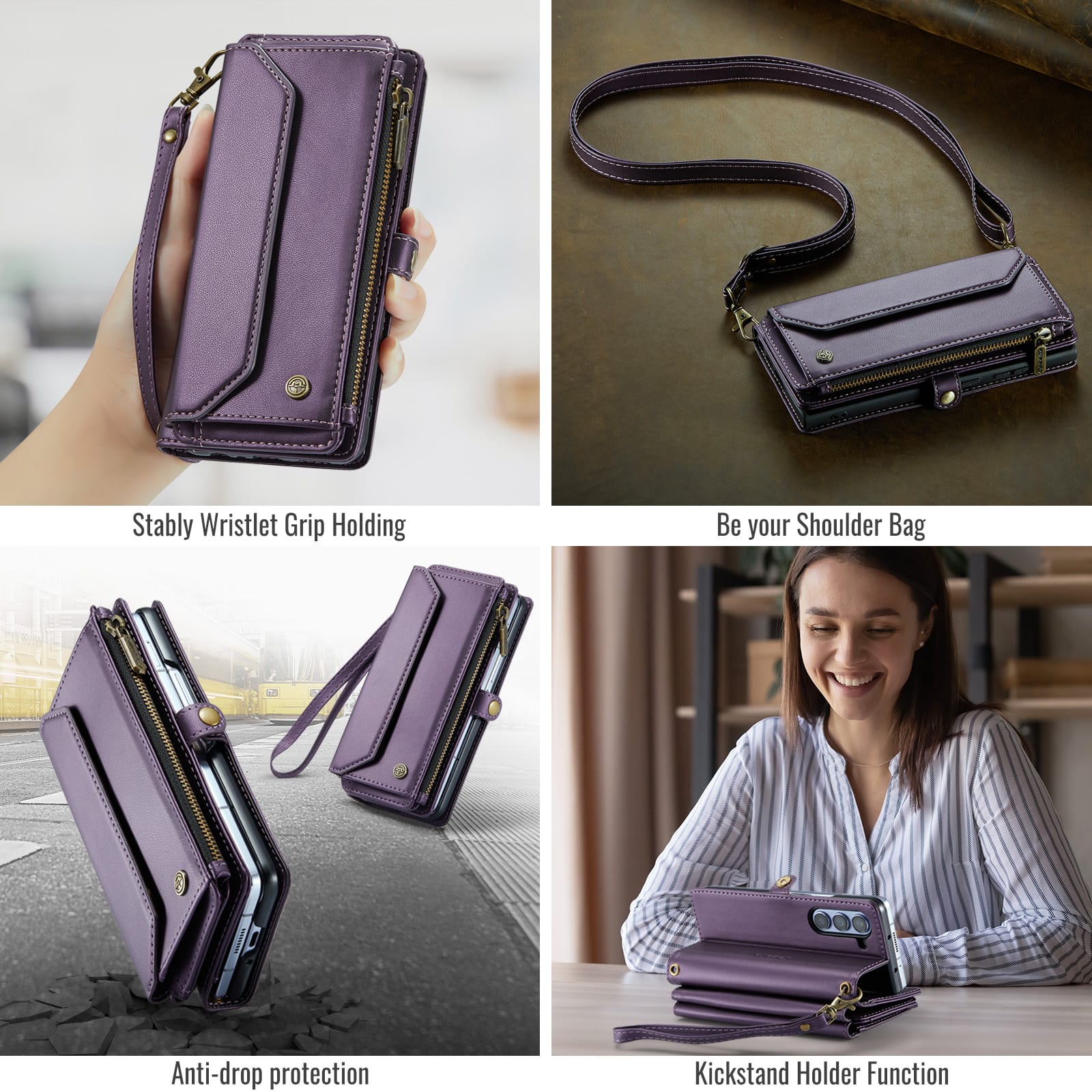 Samsung Galaxy Z Fold 6 Crossbody Wallet [Purple]