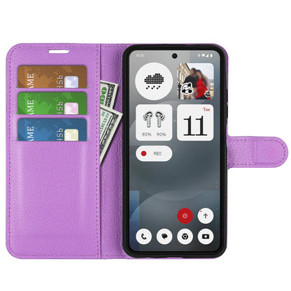 Nothing Phone (3A) Pu Wallet Case [ Purple ]