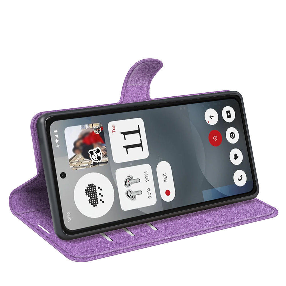 Nothing Phone (3A) Pu Wallet Case [ Purple ]