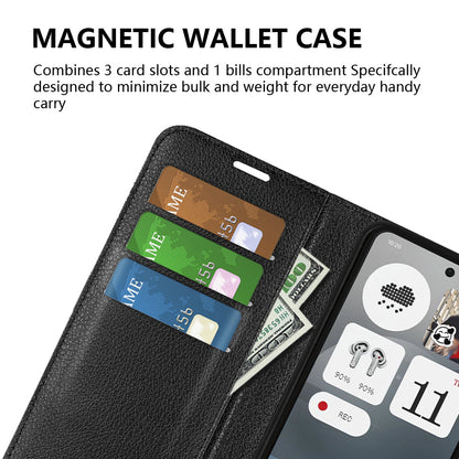 Nothing Phone (3A) Pu Wallet Case [ Purple ]
